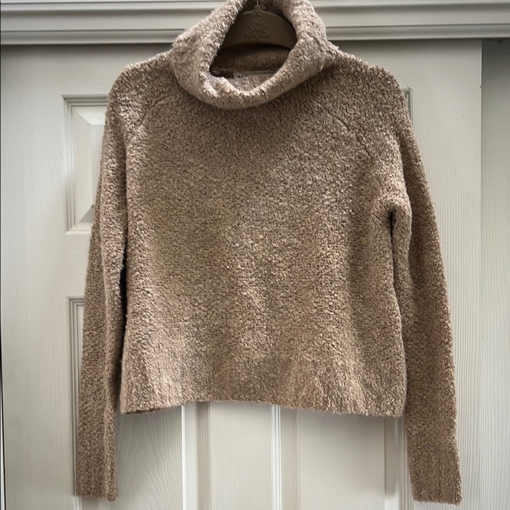 Zara Tan Cowl Neck Sweater with Relaxed Fit